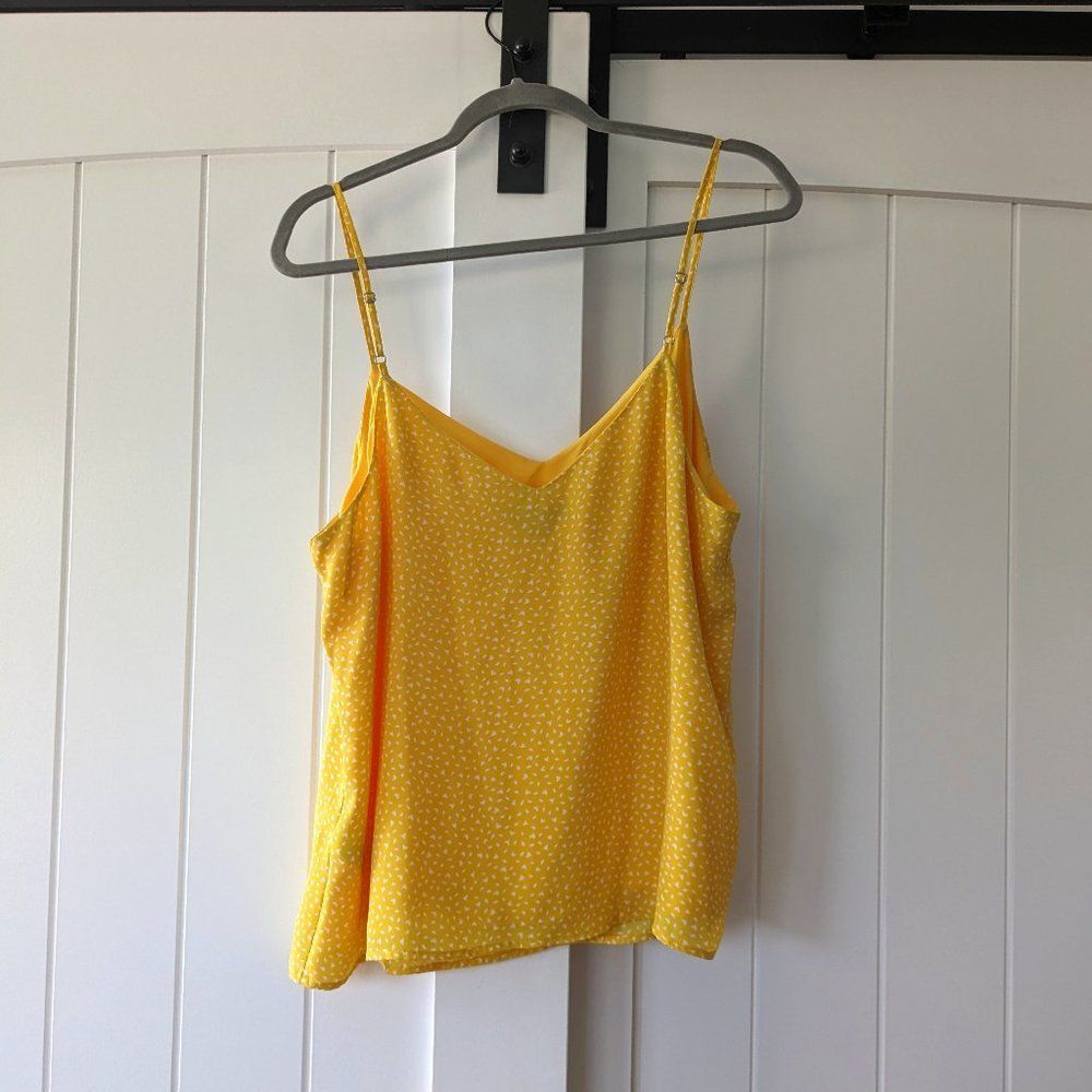 NWOT Banana Republic Spaghetti Strap Yellow Cami Size L